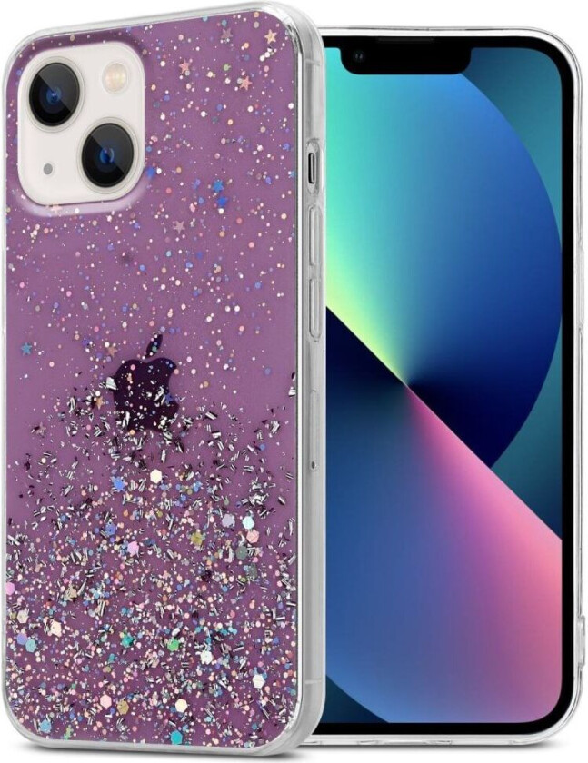 Deksel til iPhone 14 PLUS med glitrende glitter