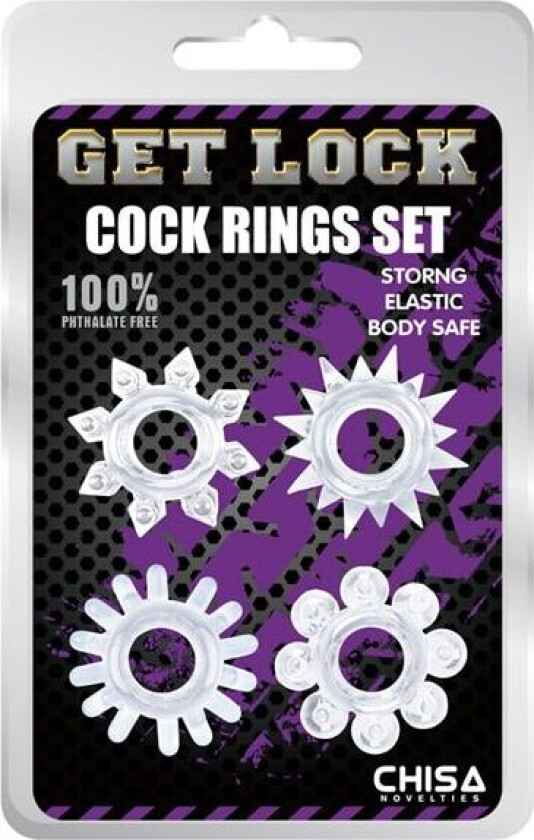 Chisa Novelties Cock Ring Set Clear Pakke med penisringer