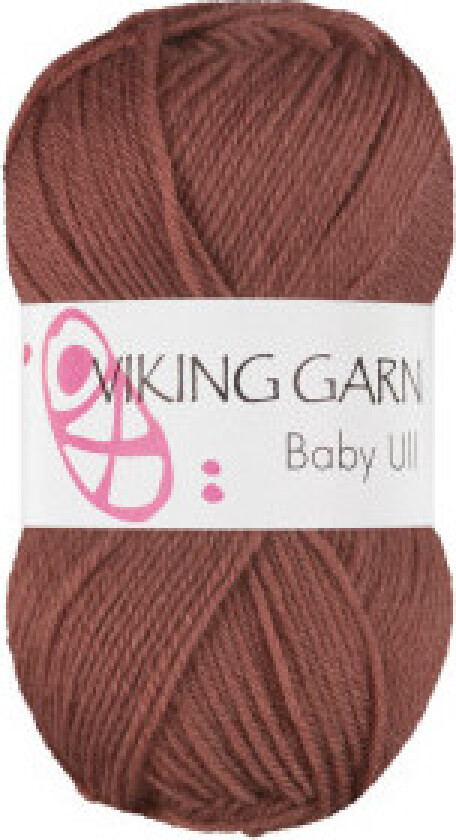 Viking Garn Babyull 384 Mørk lakserosa