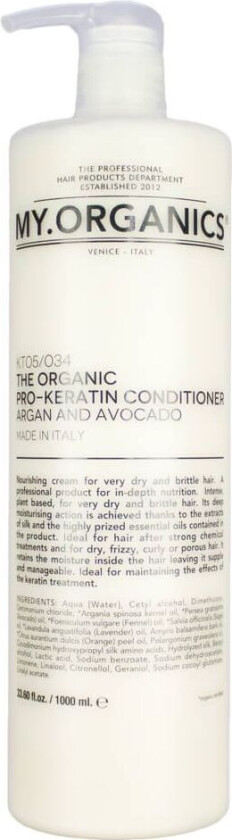 The Organic Pro-Keratin Conditioner Argan And Avocado 1000 ml