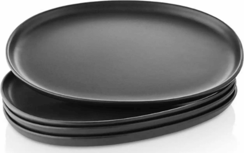 Nordic Kitchen oval tallerken 18,5 x 26 cm Sort