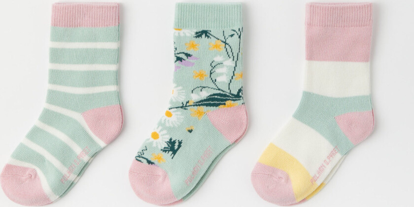 3-pakning sokker mønstrede sokker