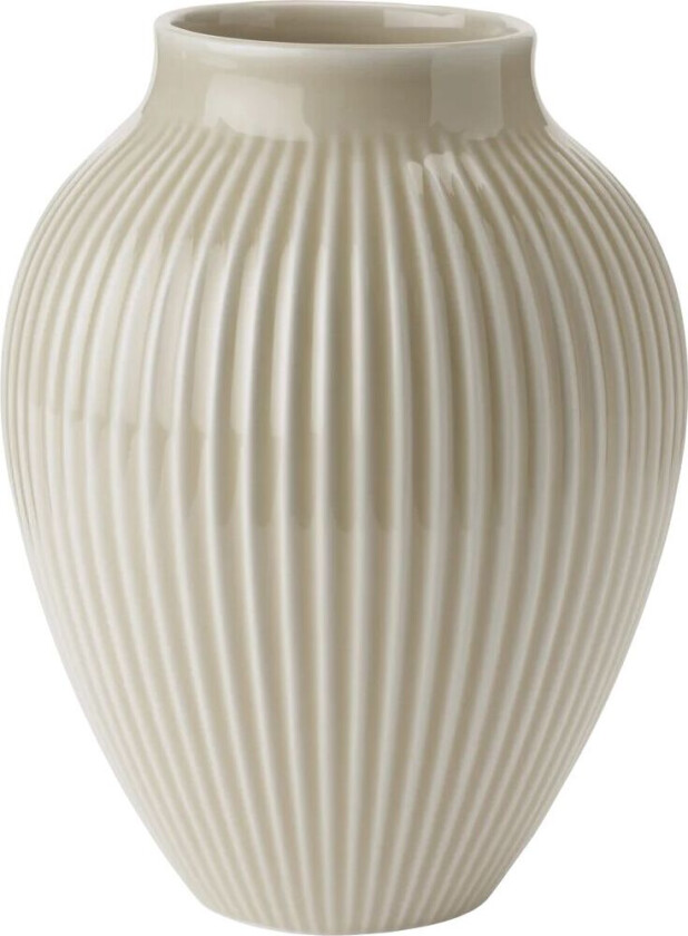 Knabstrup riflet vase 20 cm Ripple sand