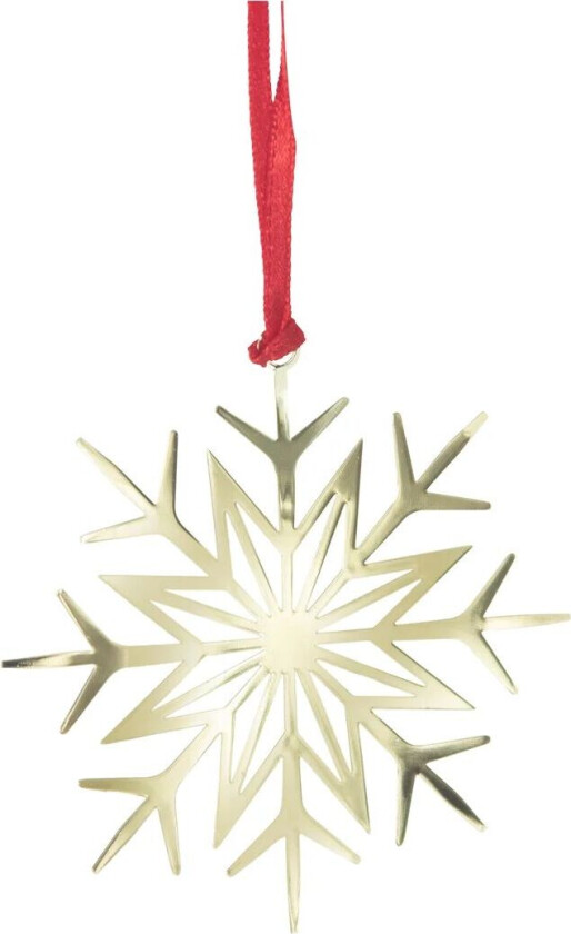 Pluto juletrepynt, metall Stjerne, gullfarget