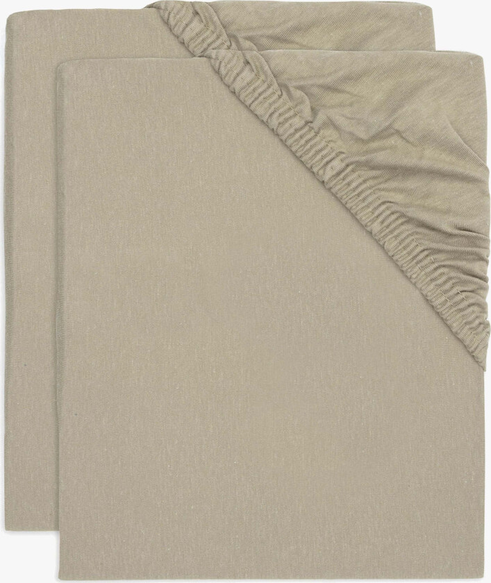 Stretchlaken 60x120 2-Pakk, Olivengrønn - Laken - 100% Bomull
