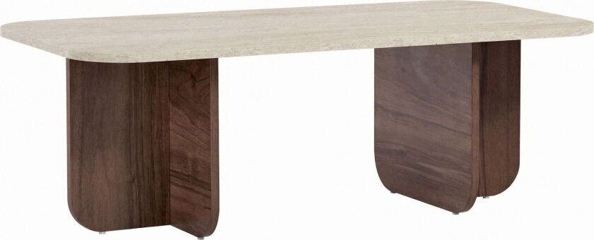Salrin Sofabord 120x41x60 cm - Travertin, Venezia valnøtt