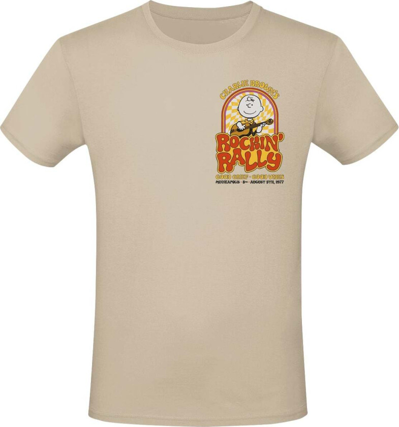 T-skjorte - Charlie Brown - S til 3XL - Herrer - flerfarget