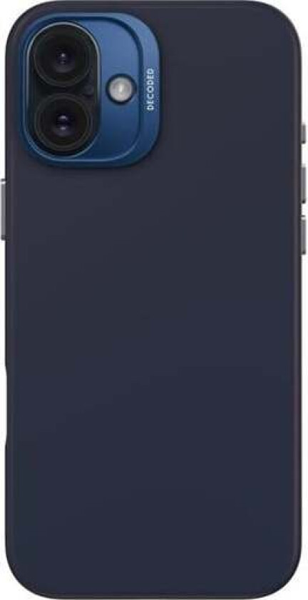 AntiMicrobial Silicone Backcover for iPhone 16 Plus Blue Print (Navy)