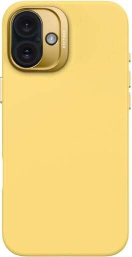 AntiMicrobial Silicone Backcover for iPhone 16 Plus Popcorn (light Yello