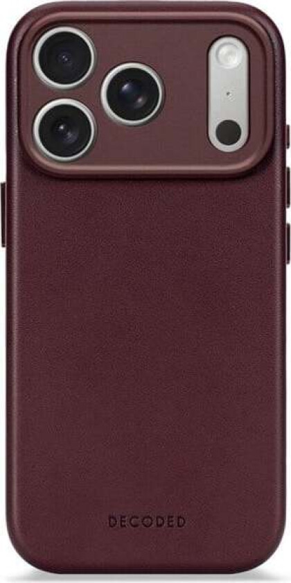 Leather Backcover for iPhone 17 Pro - Dark Ruby