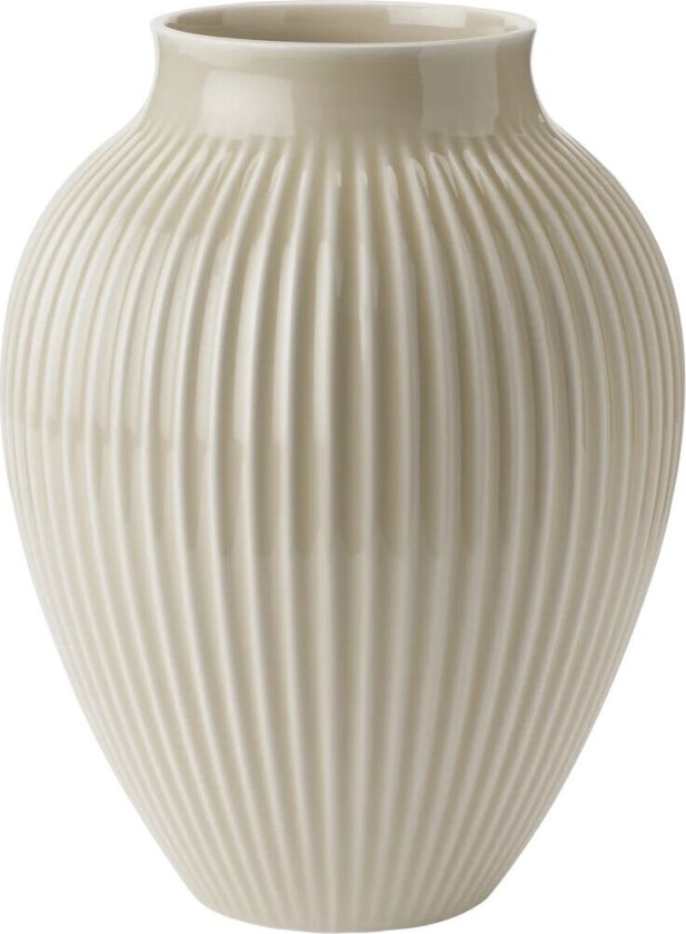 Knabstrup riflet vase 27 cm Ripple sand