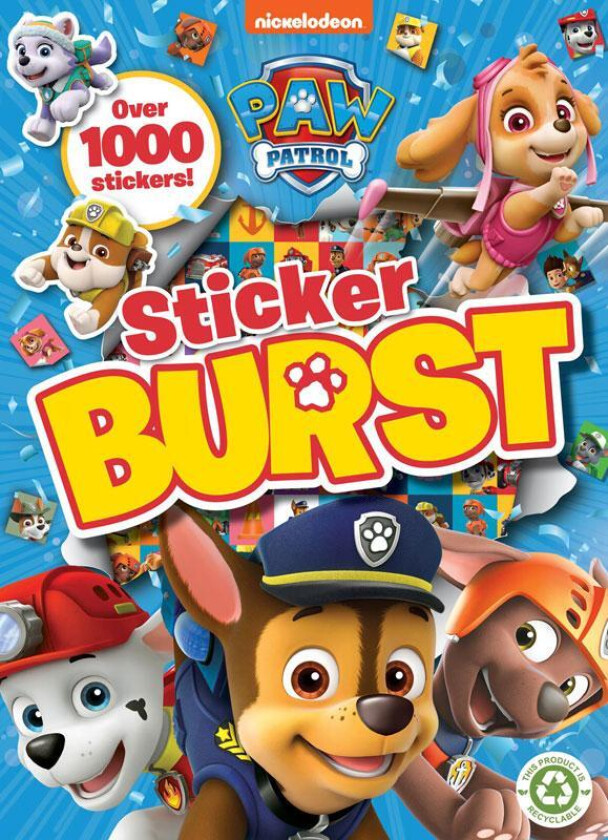 Paw patrol aktivitetspakke 1000 stk klistremerker aktivitet