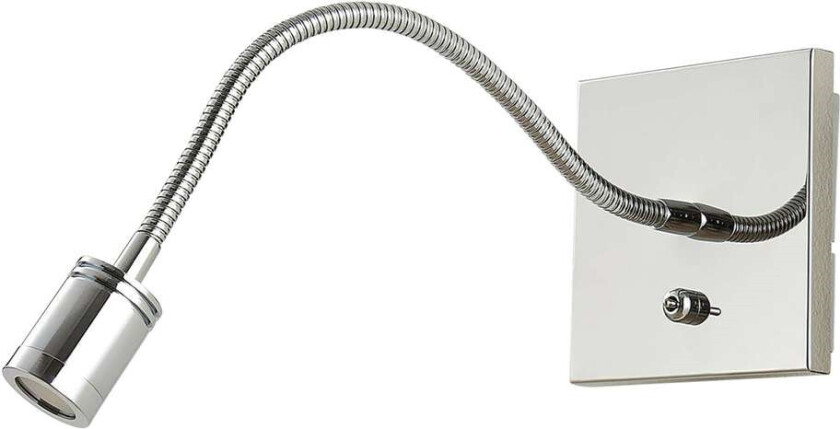 Forkrommet LED-veggleselampe Berfin, LED