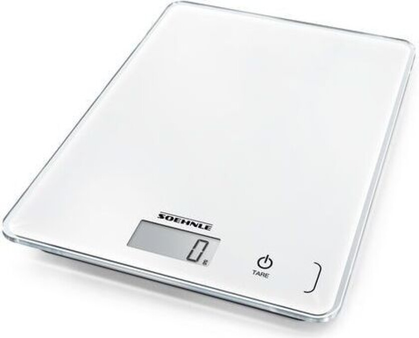 Soehnle Compact 300, Elektronisk kjøkkenvekt, 5 kg, 1 g, Hvit, Benkeplate, firkant