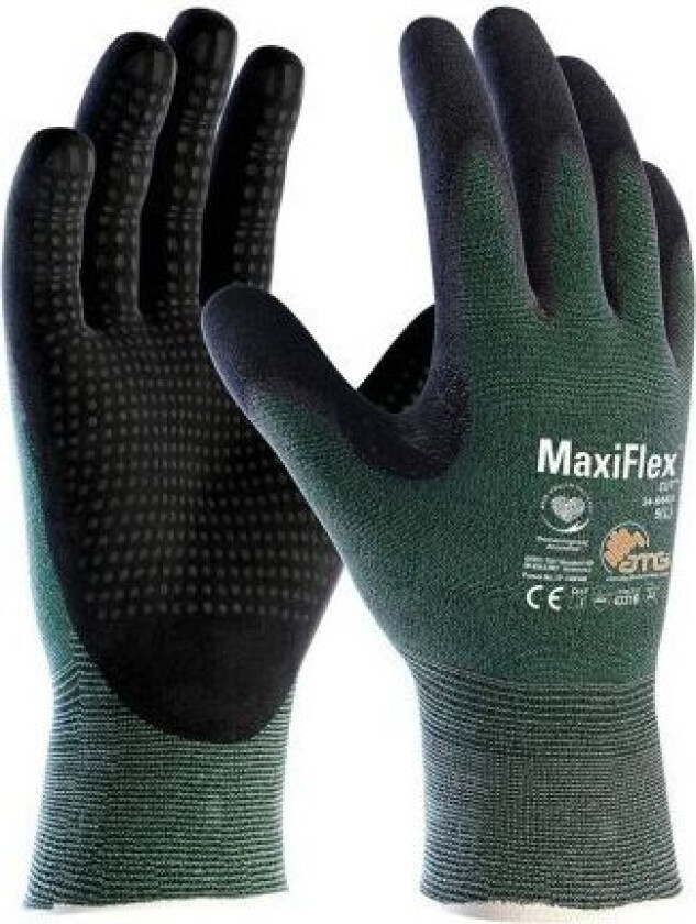 MaxiFlex 34-8443 CutB Monteringshanske grønn 8