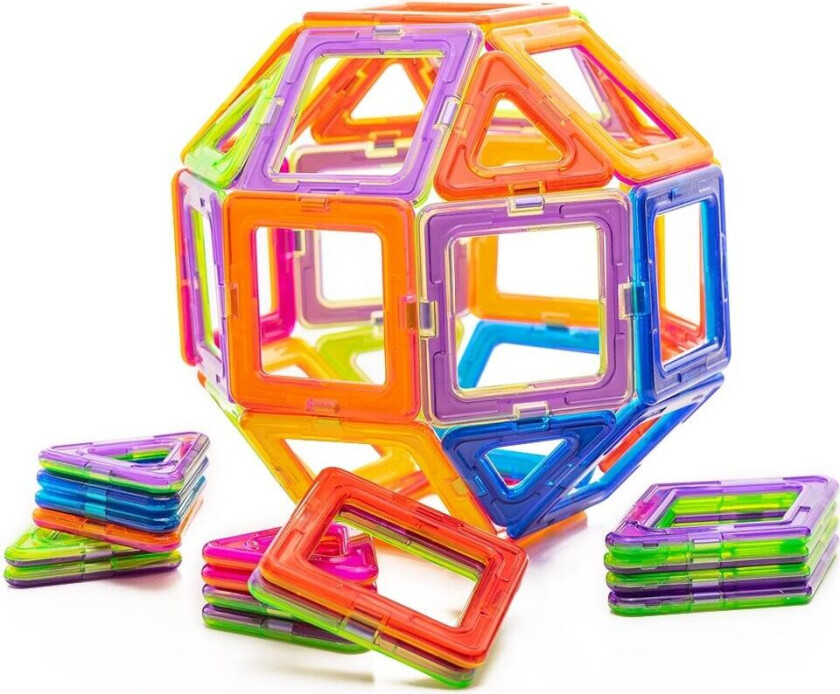 Magnetic Tiles - 40 Deler Magnetiske Klosser - Bygg med Magneter