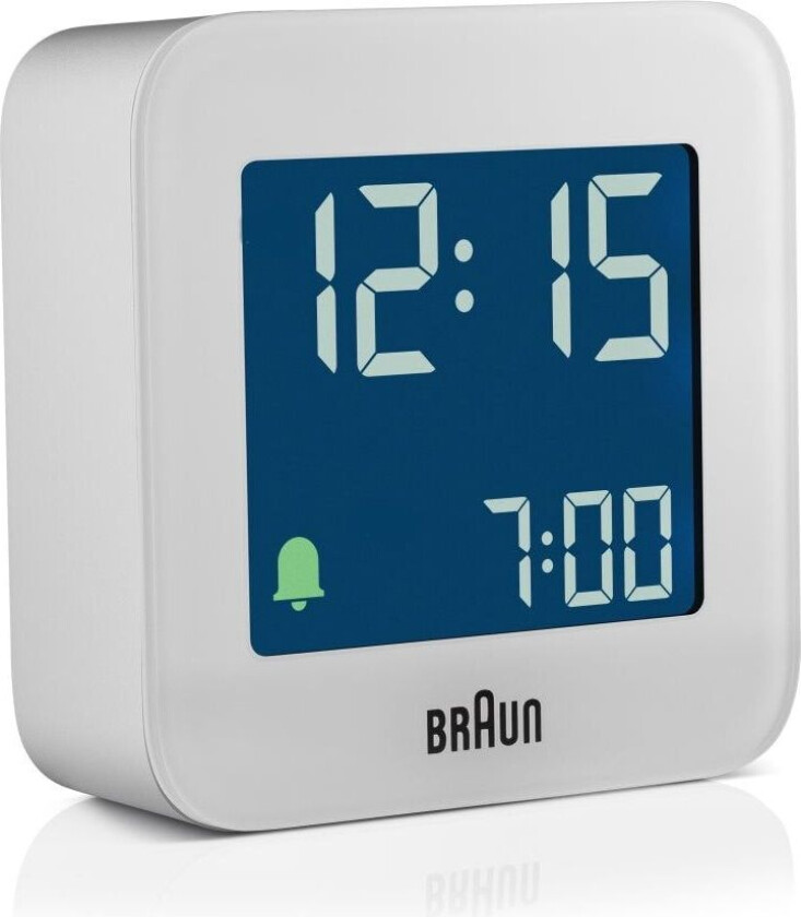 hvit digital vekkerklokke BC08W