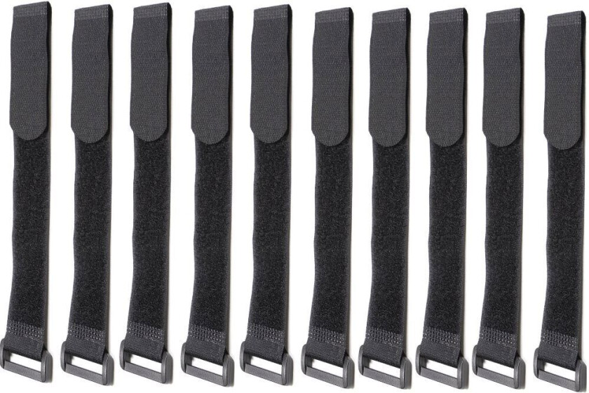 INF Buntebånd med borrelås 10-pack Black