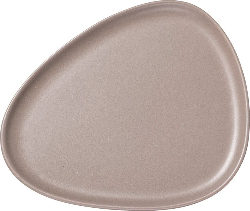 Lind DNA Curve Stoneware tallerken 26x30 cm Warm grey