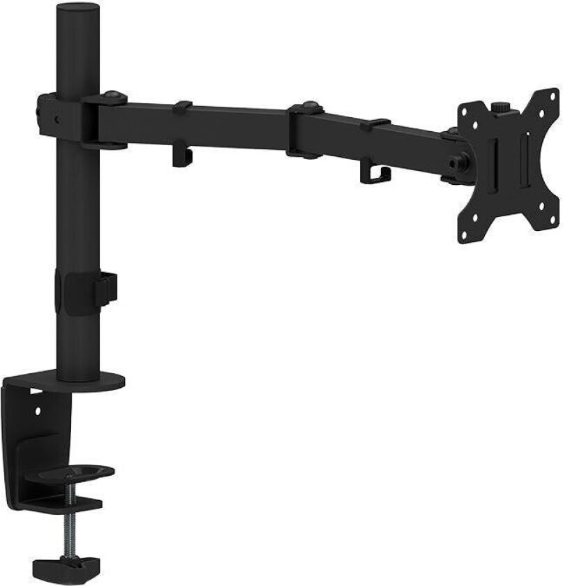 Bilde av NÖRDIC Monitorarm Table Bracket for 1 Monitor med Justerbar Arm Roterbar og vippbar, Stål, Svart, Skjermbrakett