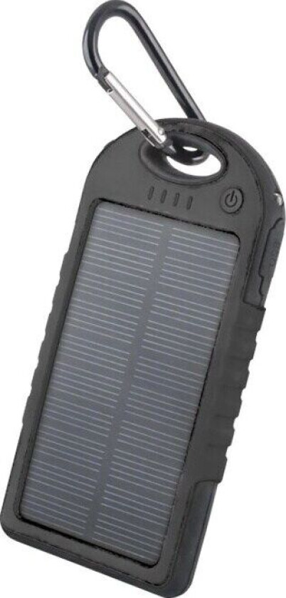 Forever STB-200 PowerBank, Solcell, 5000mAh - Svart