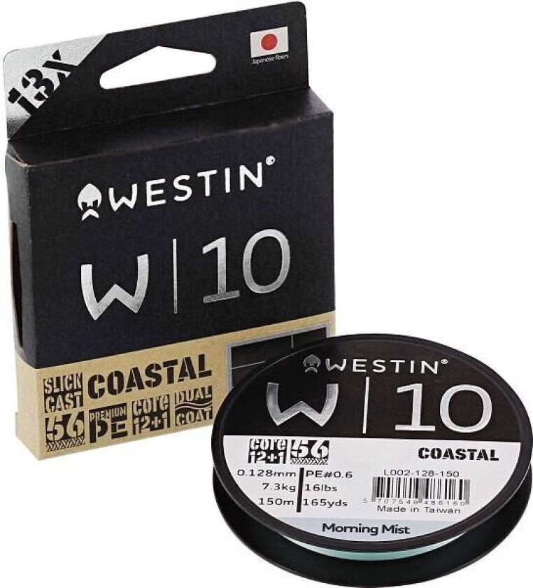 Bilde av W10 13 Braid Coastal 0.148mm 150m 8.7kg, fiskesene multifilament Coastal Morning Mist