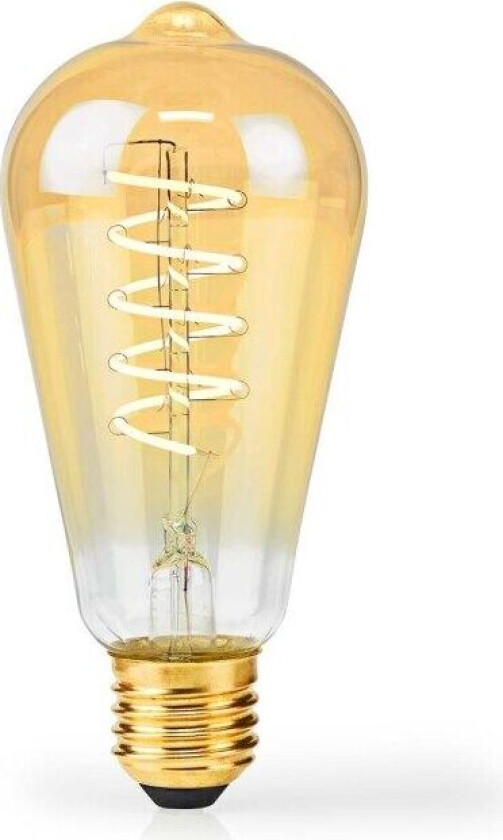 Nedis LED lyspære E27   ST64   3.8 W   250 lm   2100 K   Dimbar   Extra Warm White   Retro Style   1 stk