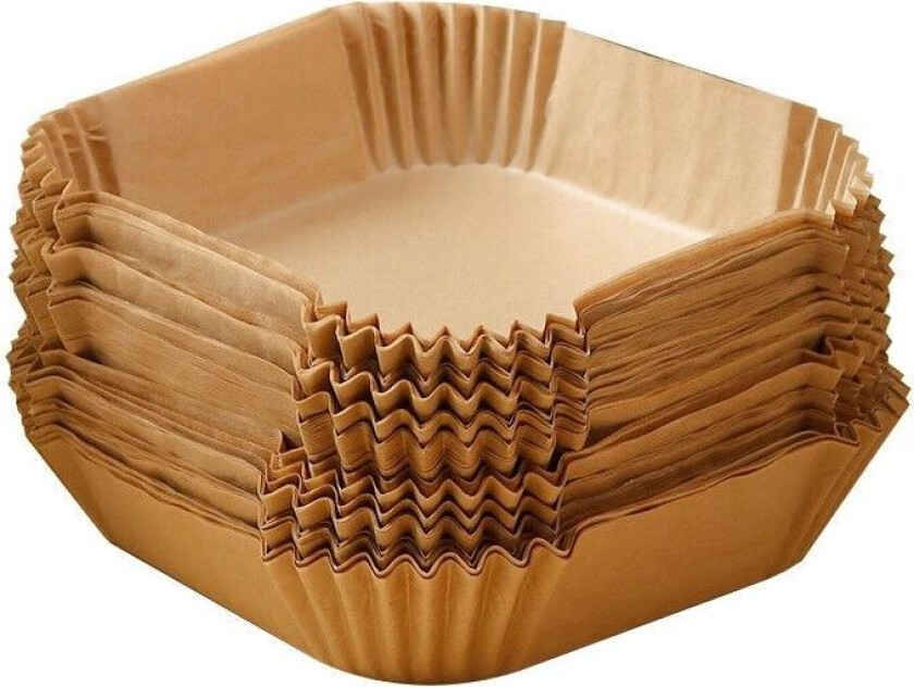 INF Airfryer fettbestandig papirform, 16 cm 50 stk. Natur