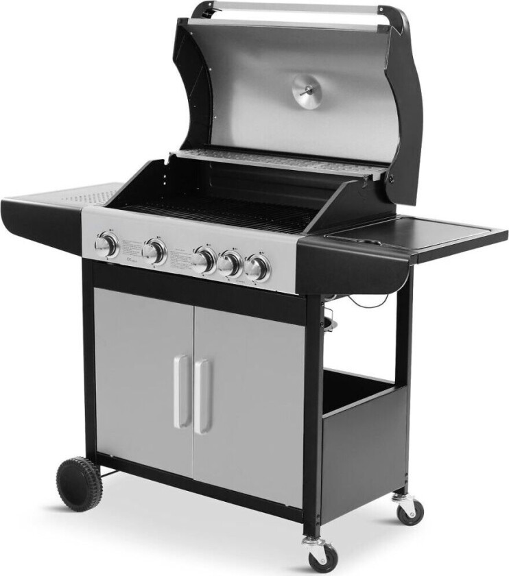Gassgrill med 4 rustfrie stålbrennere - Charleston