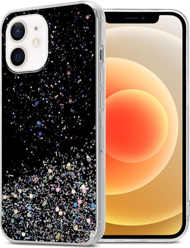 Deksel til iPhone 12 MINI med glitrende glitter