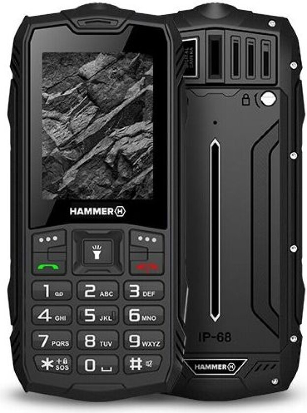 myPhone Hammer Rock, Bar/Sperre, Dobbel SIM, 6,1 cm (2.4"), 0,3 MP, 1800 mAh, Sort
