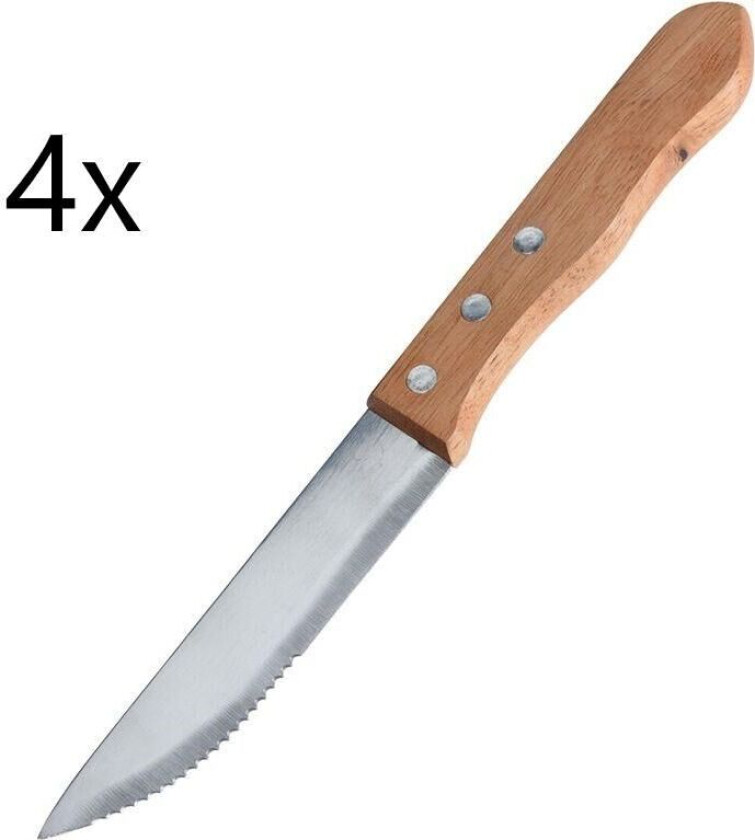 4-pakning robuste kjøttkniver/grillkniver