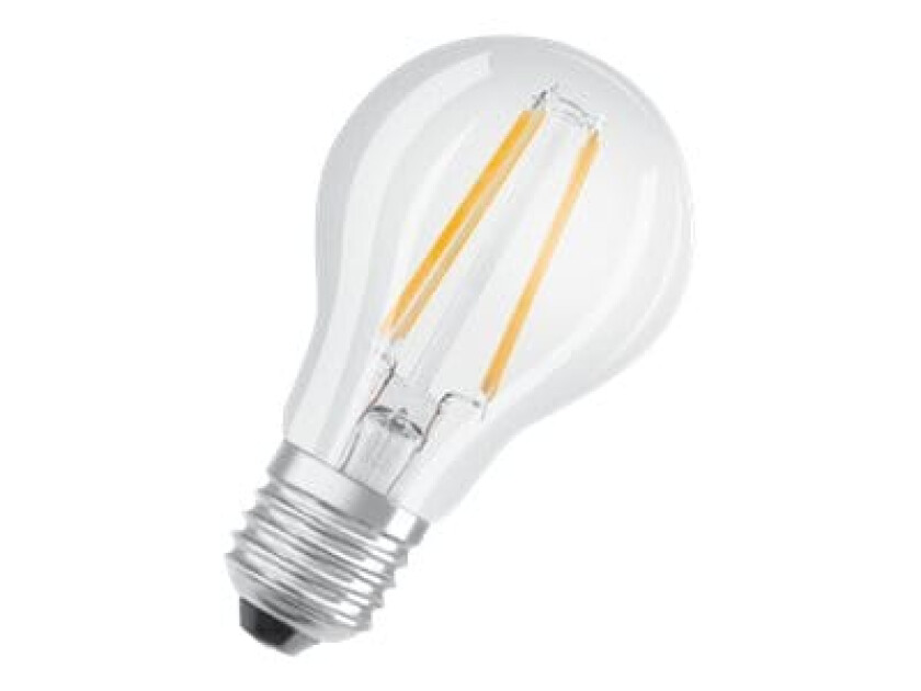OSRAM BASE CLASSIC A - LED-lyspære - form: A60 - klar finish - E27 - 6.5 W (ekvivalent 60 W) - klasse A++ - kjølilg hvitt lys - 4000 K (en pakke 3)