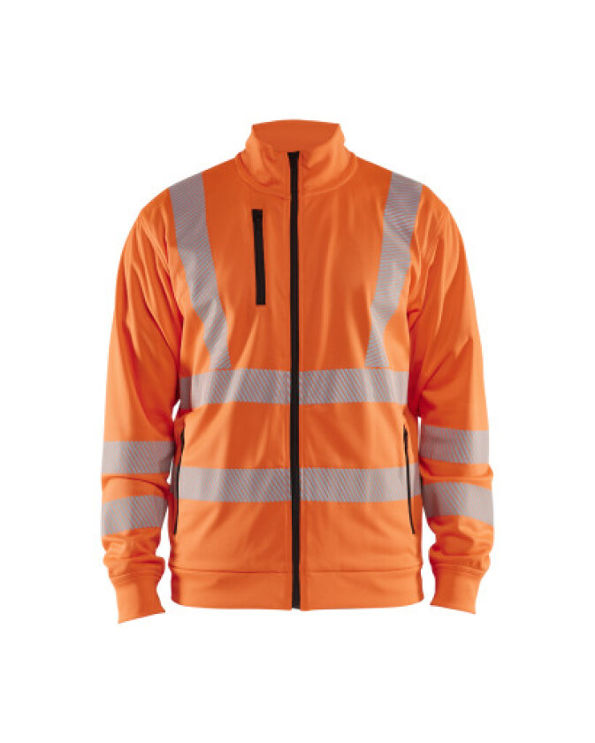 High vis Sweatshirt Full glidelås