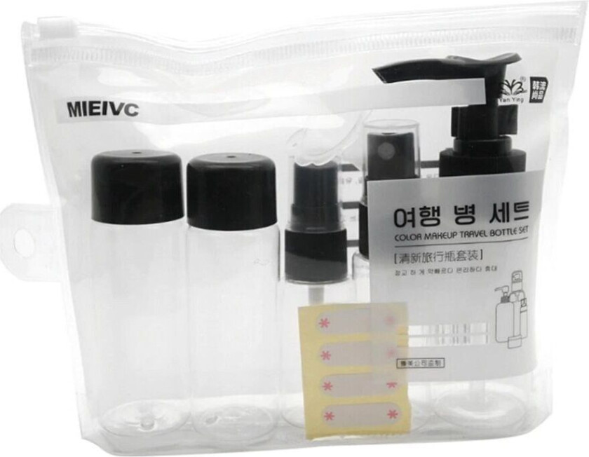 TravelKit tomme flasker containere for parfyme for håndbagasje