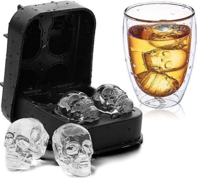 Is/Choklad/Geléform - döskalle - skull - dödskalle Isform