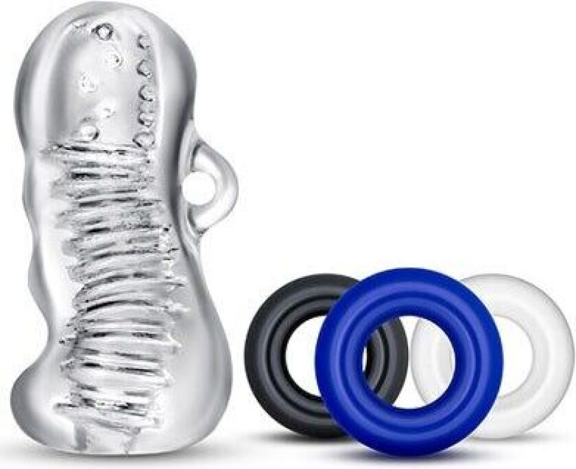 Quickie Kit Jerk Off Clear Pakke med penisringer