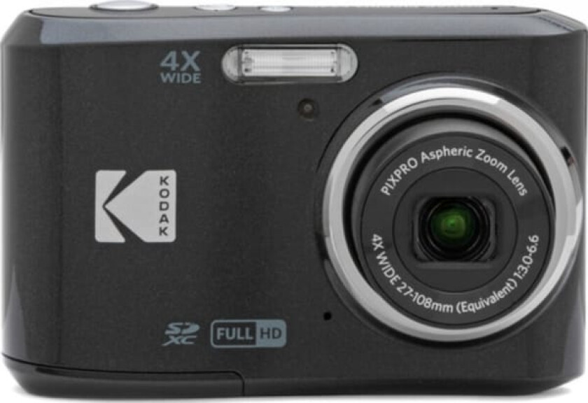 PIXPRO FZ45, 16 MP, 4608 x 3456 piksler, CMOS, 4x, Full HD, Sort