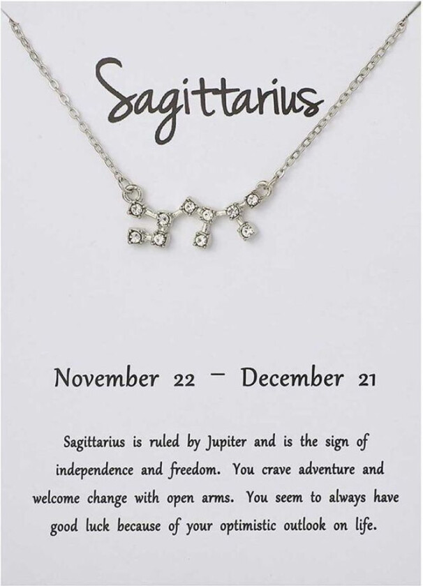 SiGN Star Sign halskjede skytter Skytten Gave halskjede sølv