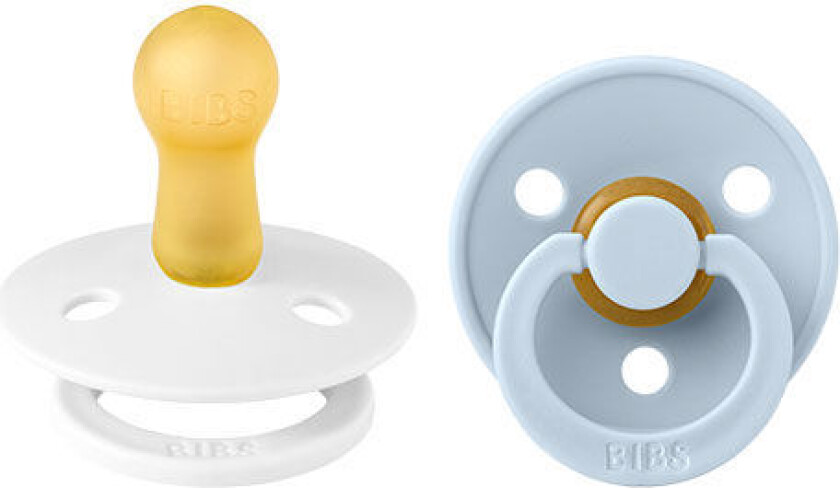 Colour Latex 6mån+ (White/Baby blue) 2 stk - 1 Pakke