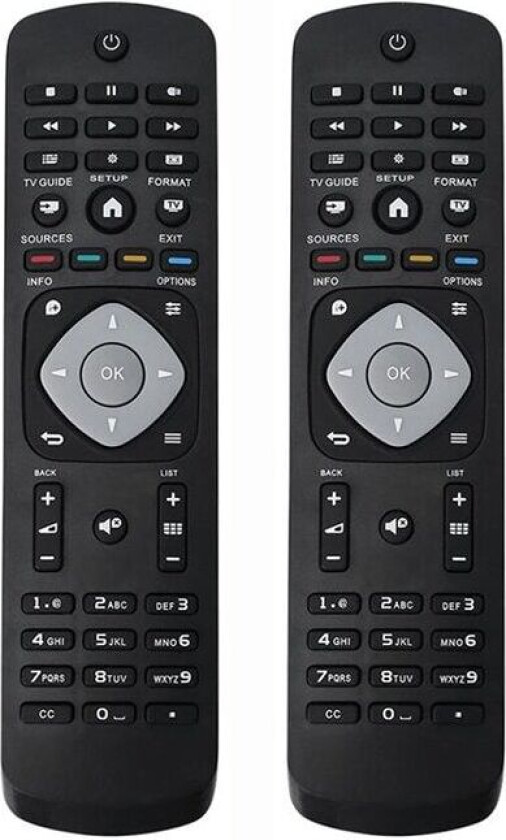 2x Universal smart TV-fjernkontroll for Philips