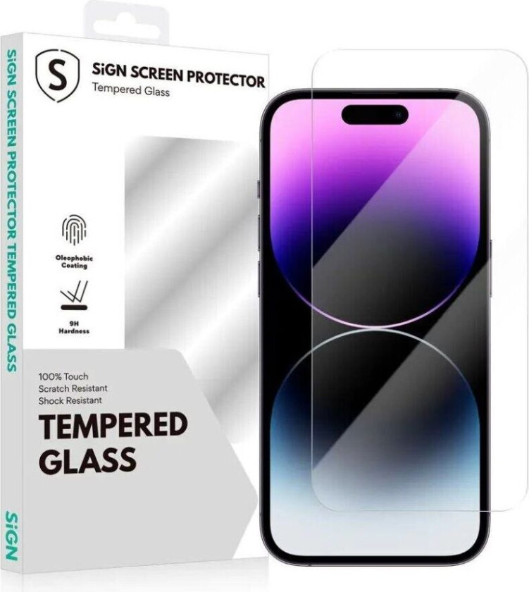 SiGN Skjermbeskytter i Herdet Glass for iPhone 15 Pro Max