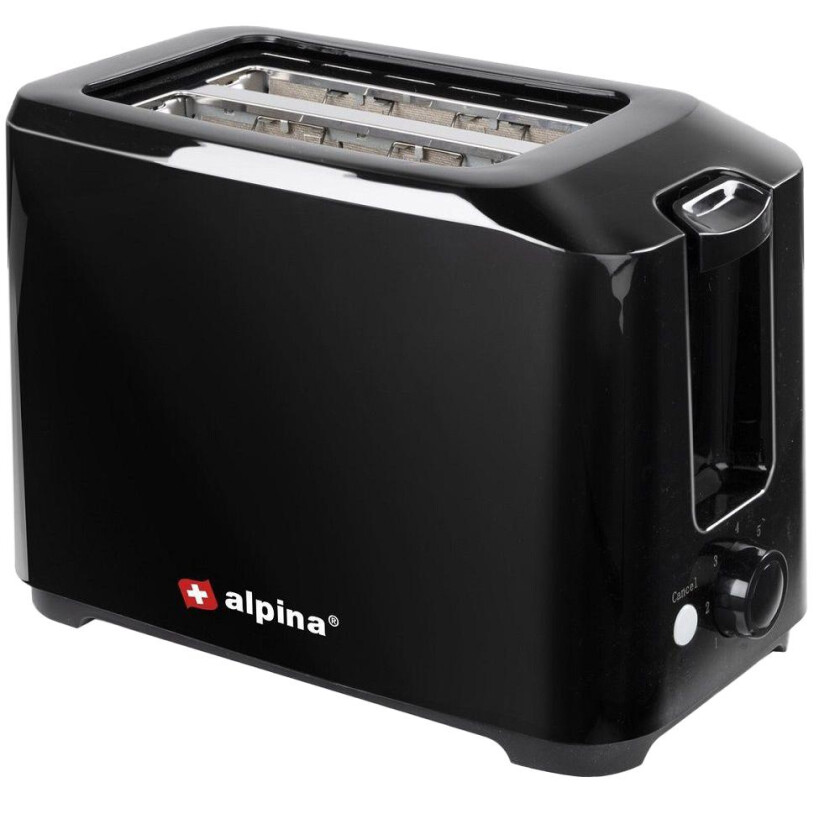Brødrister, 2 Brødskiver - 700 W - Svart