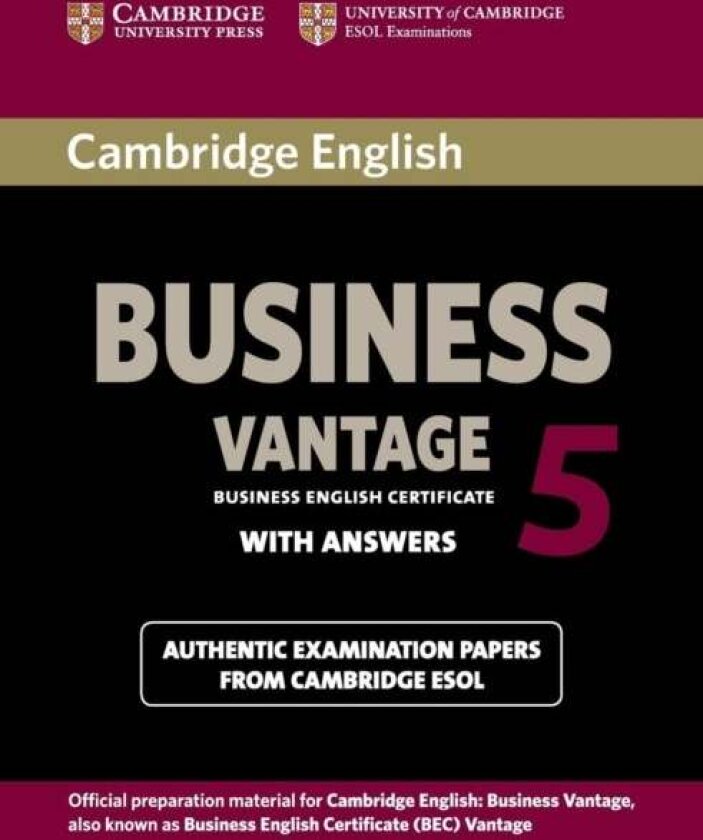 Cambridge English Business 5 Vantage Student's Book with Answers av Cambridge ESOL