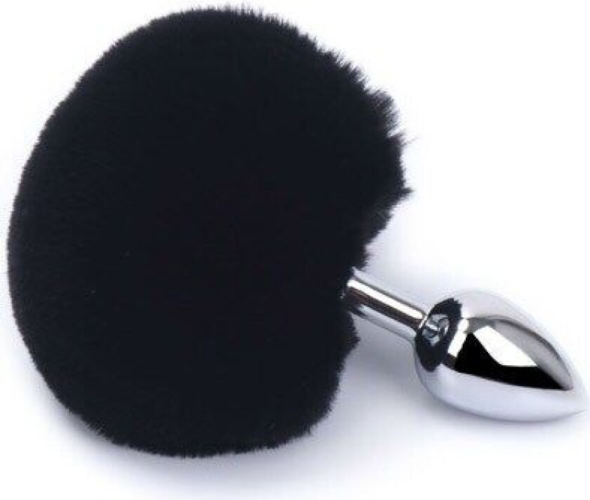Kiotos Bunny Tail Black Analplugg med hale