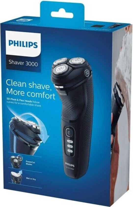 SHAVER Series 3200 S3233 - Barbermaskin - trådløs - svart