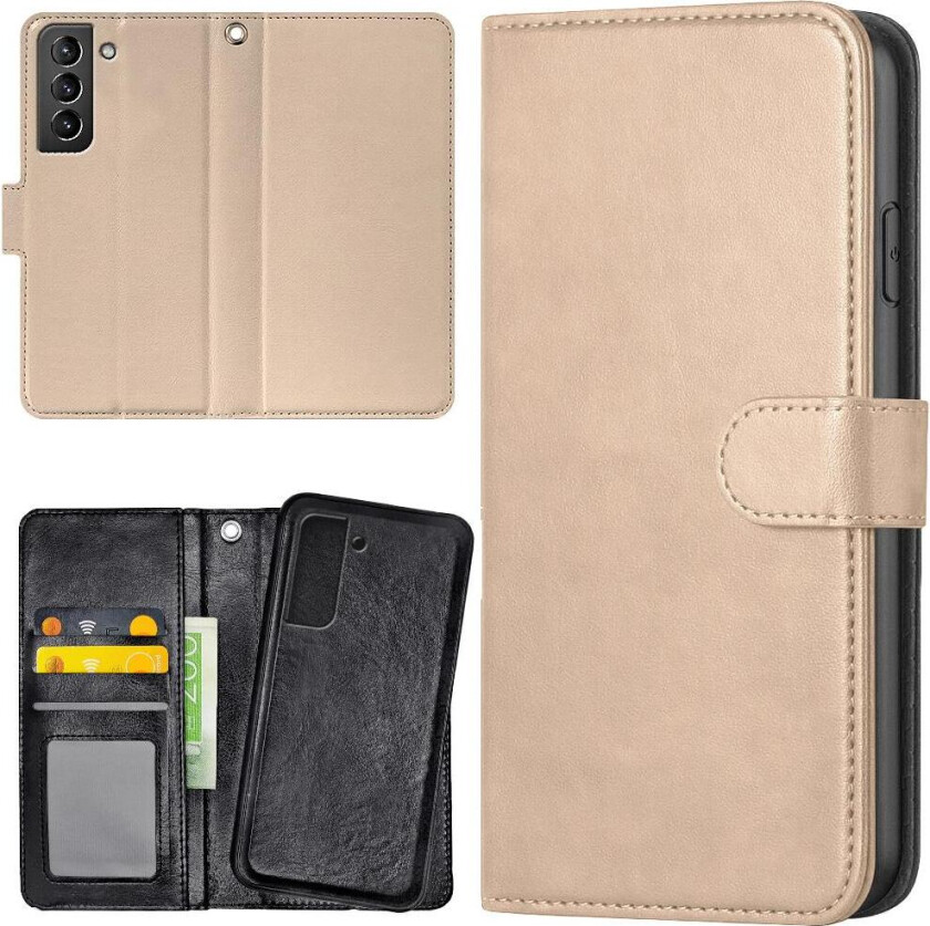 Galaxy S21 - Lommebok Deksel Beige
