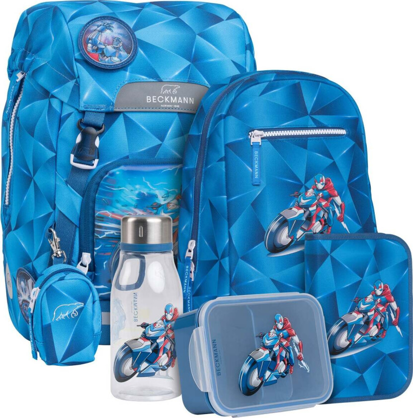 Pakke skolesekk 1.kl Blue Lightning 22L