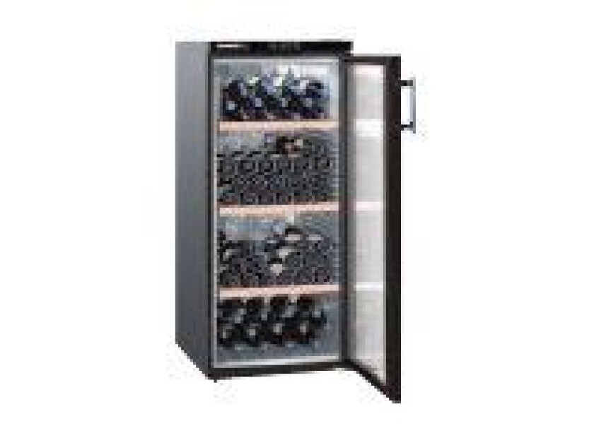 Vinothek WKb 3212 - Vinkjøler - bredde: 60 cm - dybde: 73.9 cm - høyde: 135 cm - 314 liter - Klasse G - svart