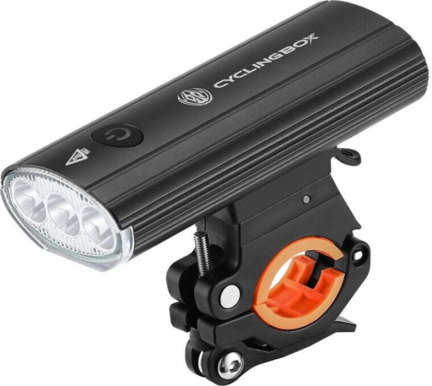 INF Sykkellykt i aluminiumslegering Sort